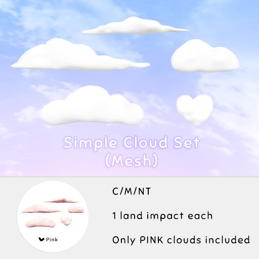 +Half-Deer+ Simple Cloud Set [Pink]