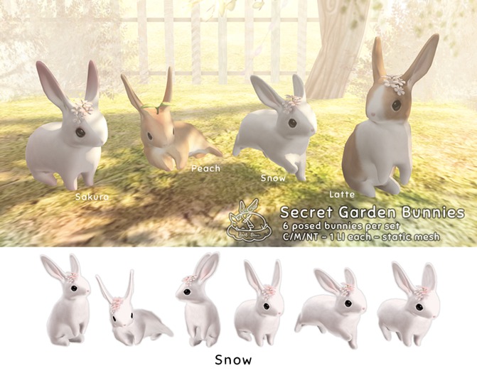 +Half-Deer+ Secret Garden Bunnies [Snow]