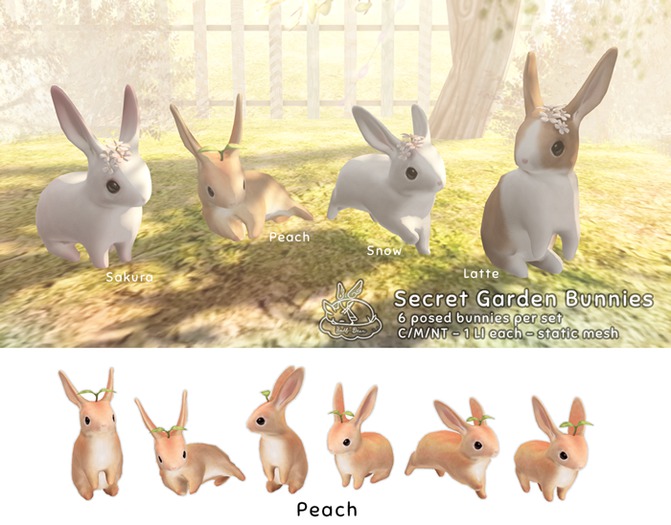 +Half-Deer+ Secret Garden Bunnies [Peach]
