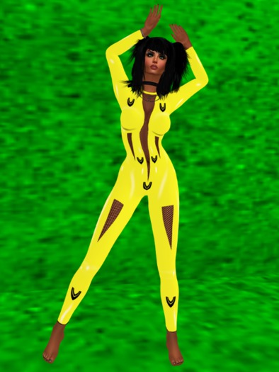 Latex-Suit Yellow (including Omega-Applier)
