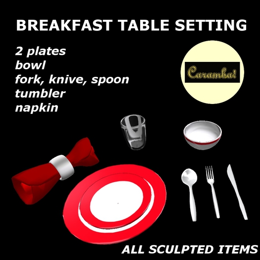 Breakfast table setting 