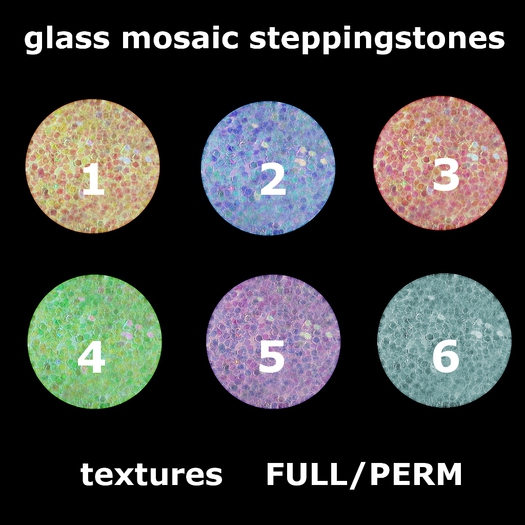 Glass mosaic steppingstones - texture pack