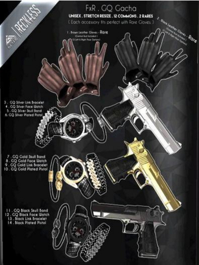FxR. -GQ Skull Band - Gold