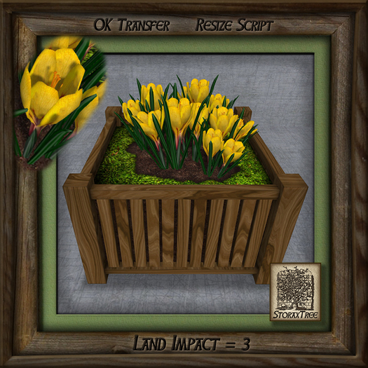 Crocus Wood Planter Bk