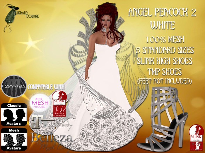 EC Angel Peacock 2 White