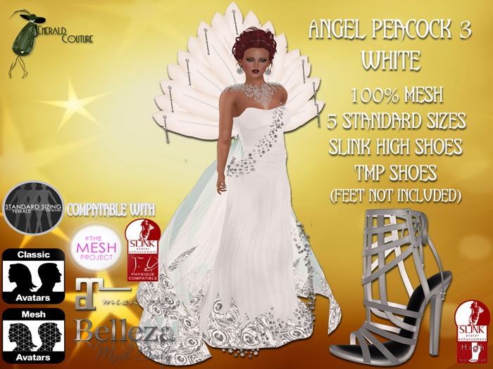 EC Angel Peacock 3 White