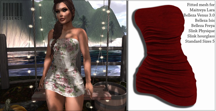 :ESSENCE: TALINE Tube Dress RED