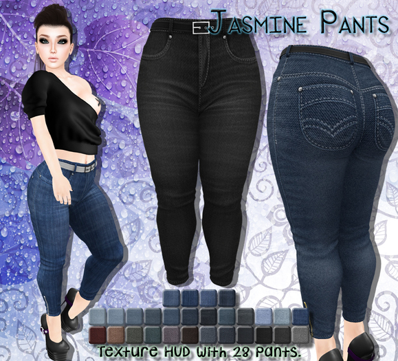 [Syn] Jasmine Pants (Texture HUD, Maitreya, Venus, Freya, Isis, TMP, Physique & Hourglass, materials enabled)