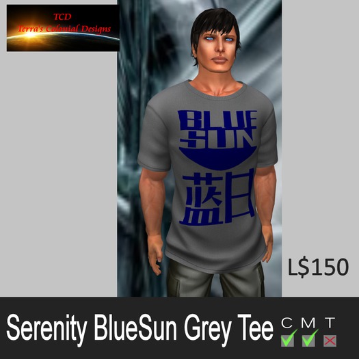 Serenity BlueSun Grey Tee