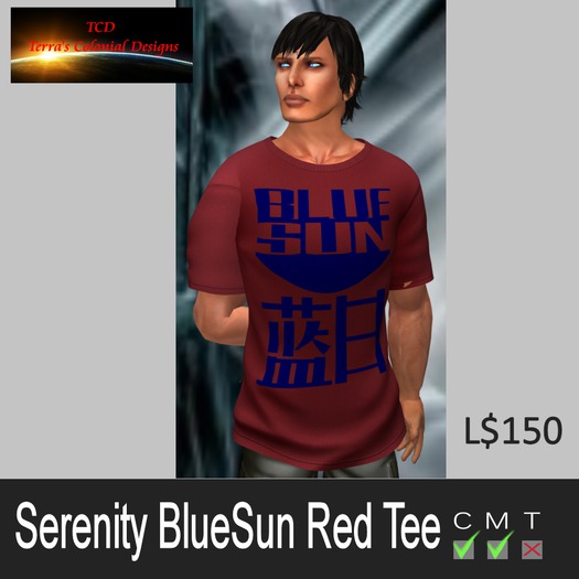 Serenity BlueSun Red Tee