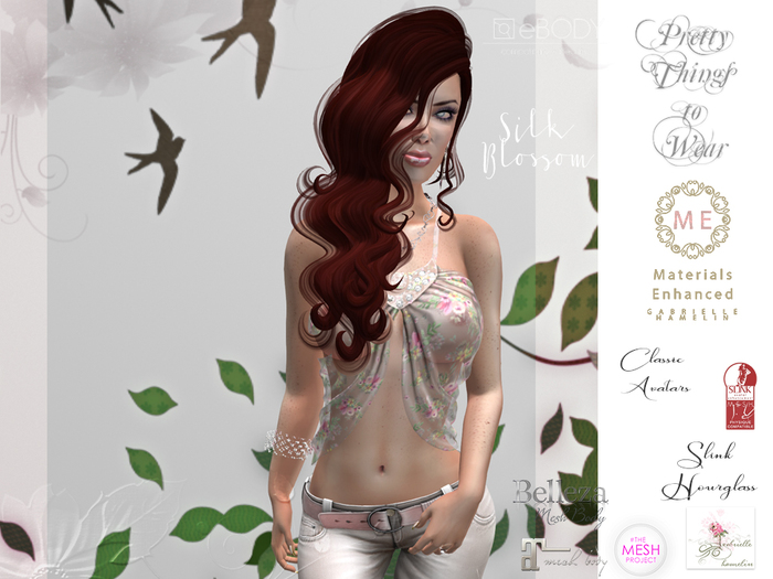 .::Pretty Things::. Silk Blossom Sheer Halter