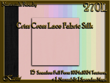 Criss Cross Lace SILK Fabric Seamless Textures