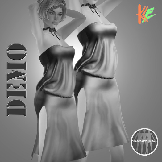 KE Rigged Mesh Dress Rio with 12 Texture Changer HUD DEMO