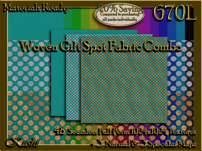 Woven Gilt Spot COMBO Fabric Seamless Textures