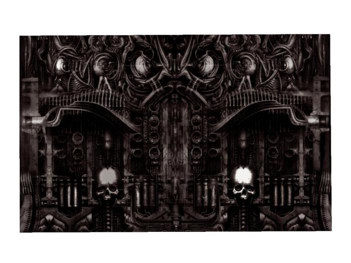 Bio Mechanical Skull Art