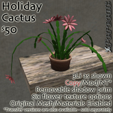 %Holiday Cactus (multi) *MESH* Delivery Box