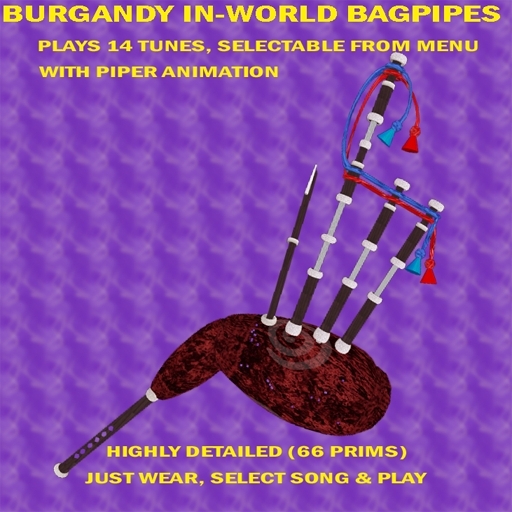 Burgandy In-World Bagpipes