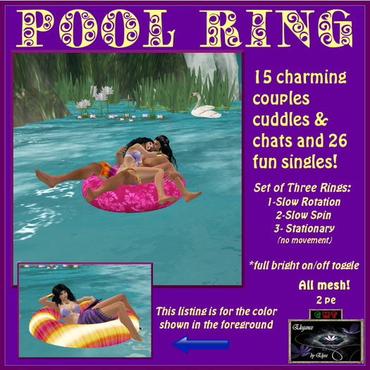 *EbE* Pool Ring (bright pink&yellow) (wear me)