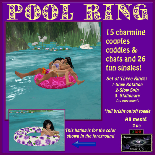 *EbE* Pool Ring (floral lilac) (wear me)