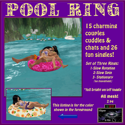 *EbE* Pool Ring (floral sunny) (wear me)