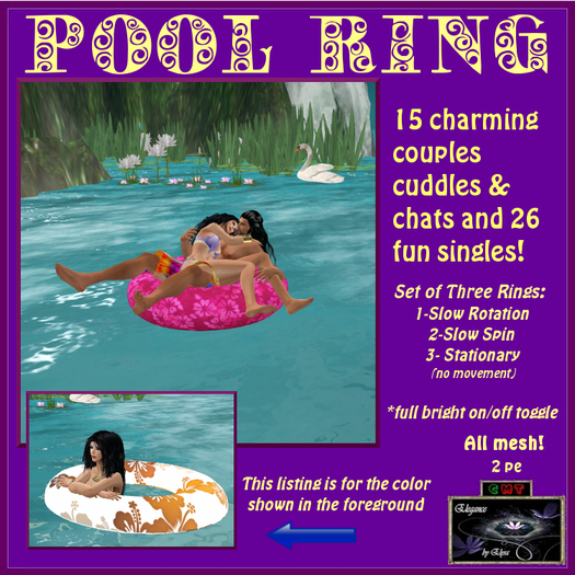 *EbE* Pool Ring (gold plumeria) (wear me)
