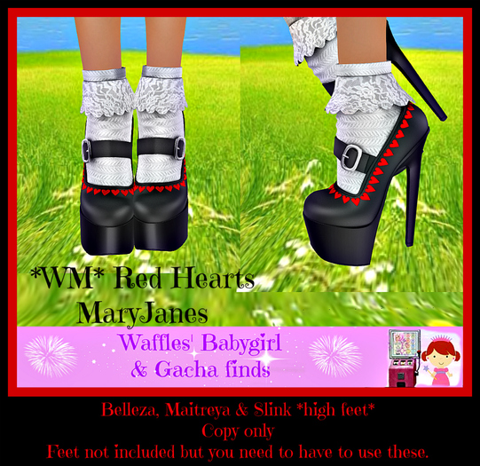 *WM* Red Hearts MaryJanes
