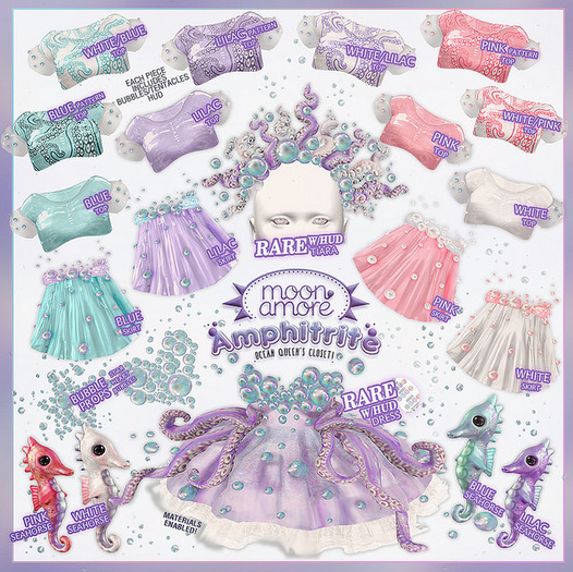 :Moon Amore: Amphirtrite Top - Pattern Blue (M)