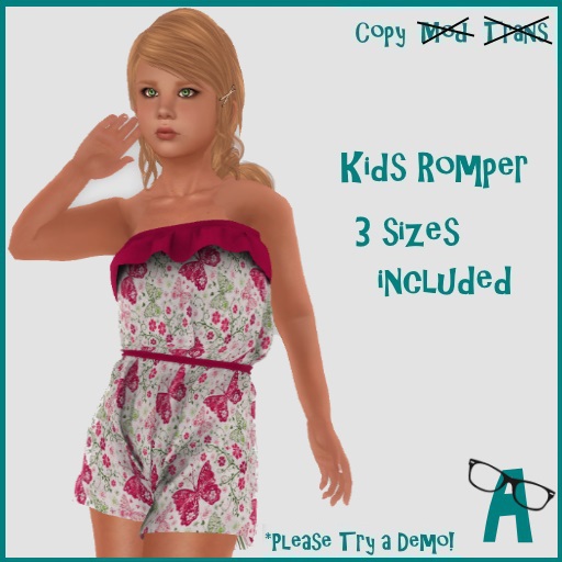 {-A-} Romper - Pink Butterflies