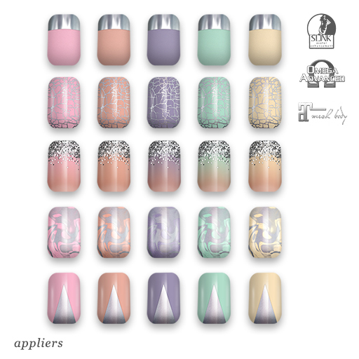 alaskametro<3 "Pastels/Silver" Slink/Omega/Maitreya/Eve nail polish applier