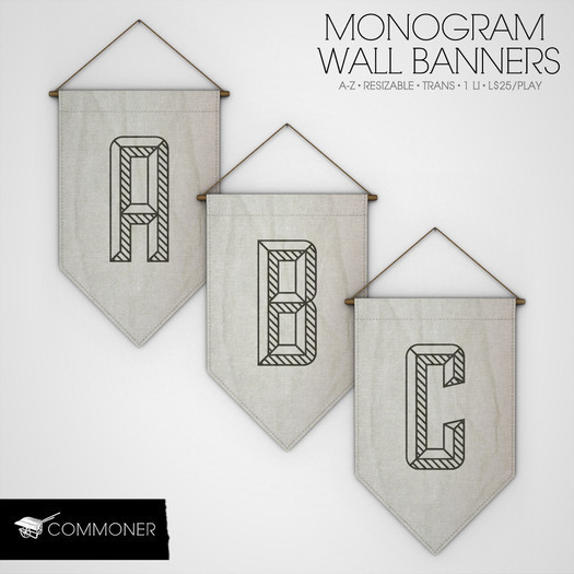 [Commoner] Monogram Wall Banner / P