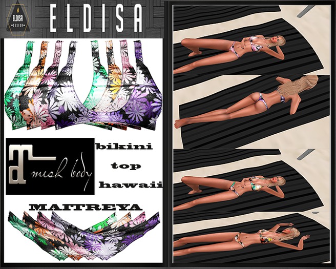 ELDISA:: MAITREYA HUD APPLY BIKINI TOP HAWAII