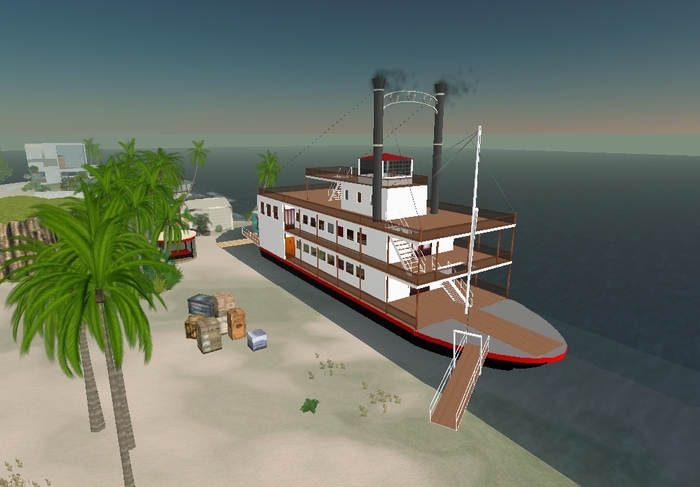 THE STEAMSHIP RIVERBOAT (boat,ship,sailing,ship,houseboat)