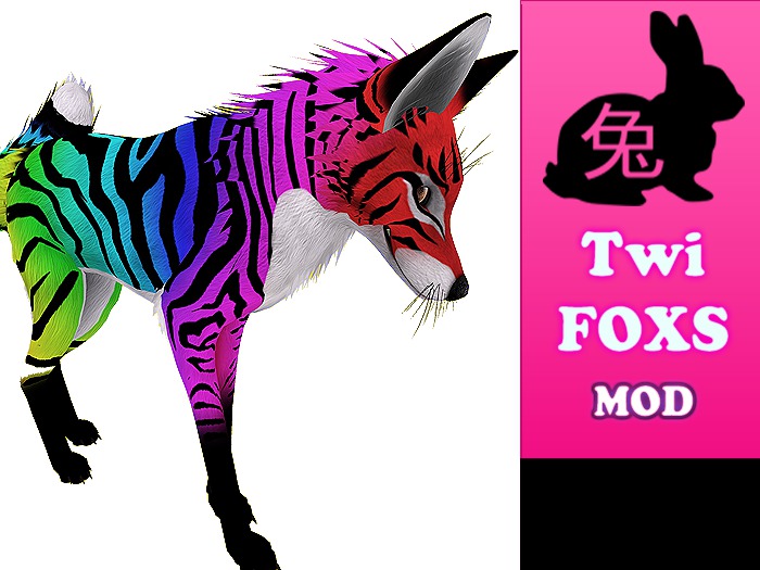 TWI fox skin Tiger Rainbow