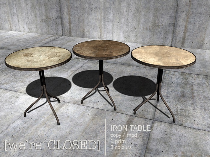 [we're CLOSED] iron table