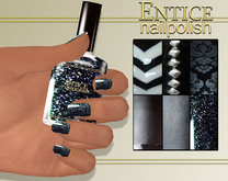 Entice - Back in Black Nails - Maitreya/Slink/Omega/Belleza