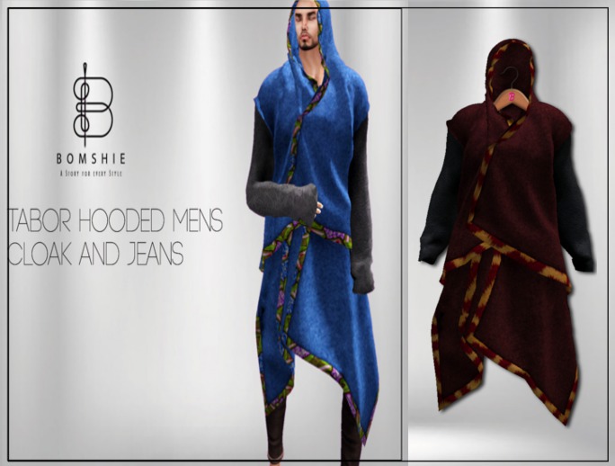 <*>B<*> Tabor Wine Mens Hoodied Cloak