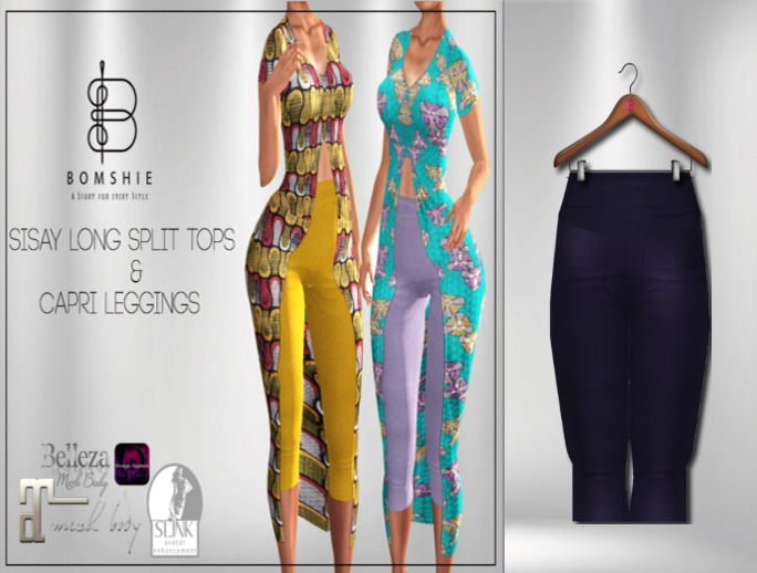 <*>B<*> Sisay Navy Capri Leggings