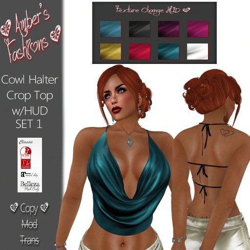 <3 A's Fashions <3 Crowl Halter Cop Top w/HUD set 1