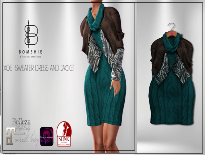 <*>B<*> Xoe Emerald Knit Dress With Jacket
