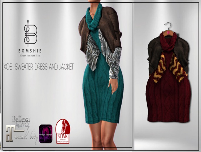 <*>B<*> Xoe Wine Knit Dress With Jacket