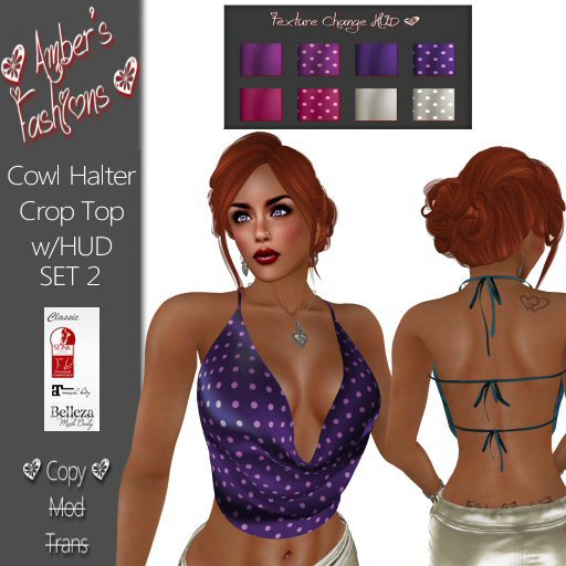DEMO A's Fashions Crowl Halter Cop Top w/HUD set 2