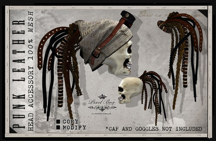 PIXEL BOX - Head Accessory Punk Leather (B)
