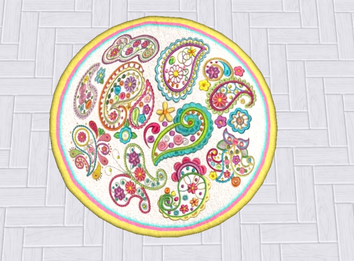 Seaweed Sonnet Mesh Paisley Rug