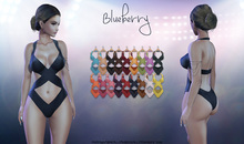 Blueberry - Michelle Mesh Swimsuit - Maitreya Lara, Belleza Freya Isis, Slink Physique Hourglass - Fat Pack