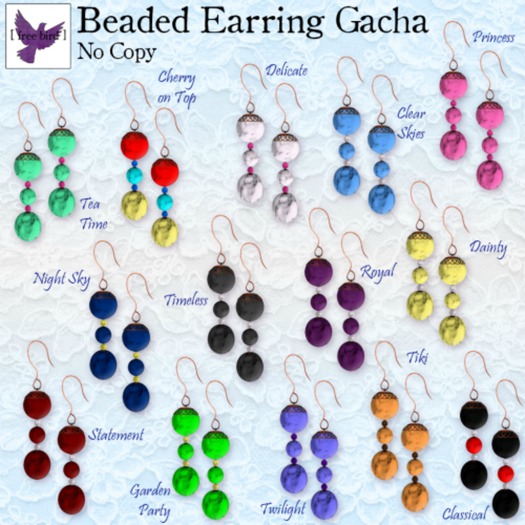 [ free bird ] Beaded Earring Set - Royal (boxed)