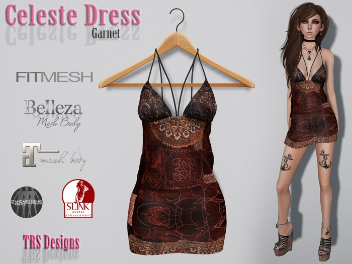 Celeste Dress Garnet