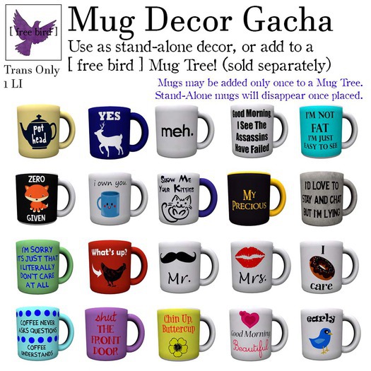 [ free bird ] Mug Decor - Easy To See