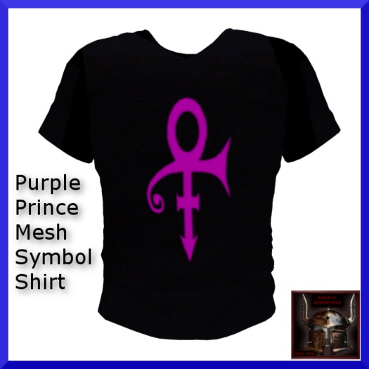 MEN'S MESH PRINCE PURPLE SYMBOL SHIRT