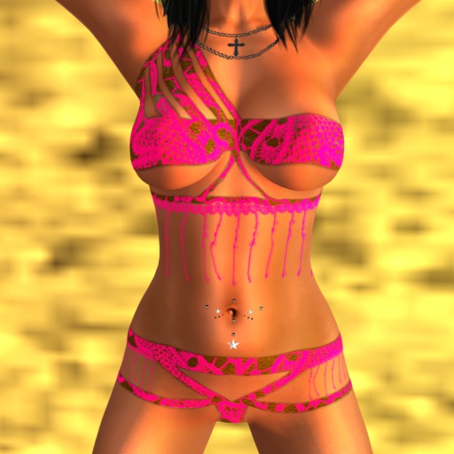 Outfit "Savage" Brown/Pink + White/Black (including Omega-Applier)