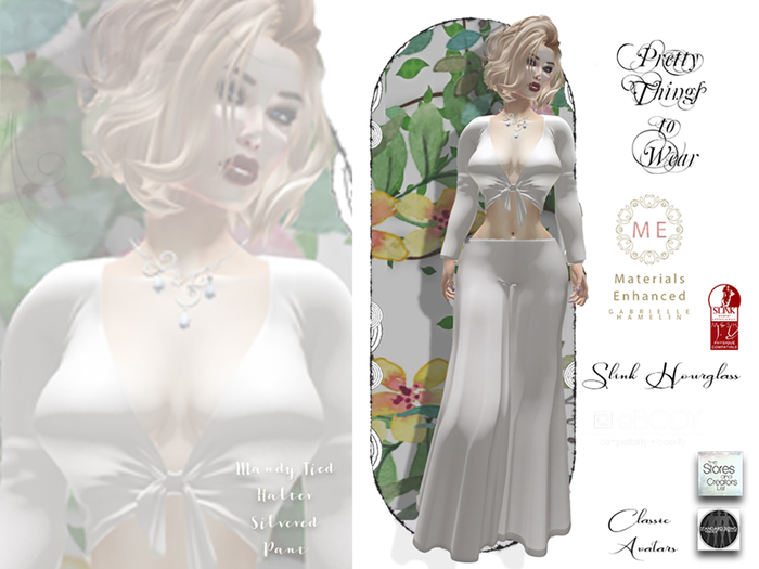 .::Pretty Things::. Mandy Silvered Cream Pant